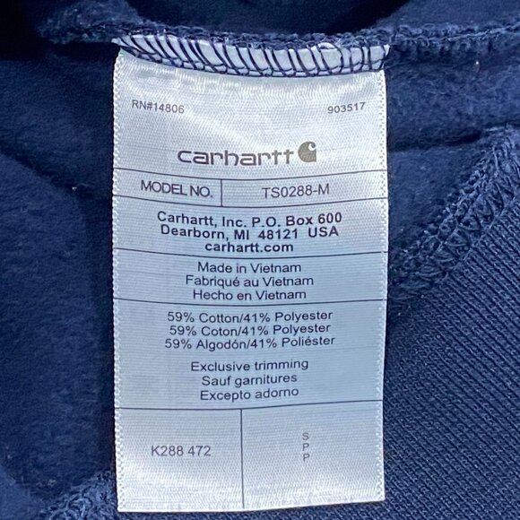 Carhartt Loose Fit Midweight Logo Sleeve Graphic Hoodie Sweatshirt Mens S K288 - Picture 7 of 7